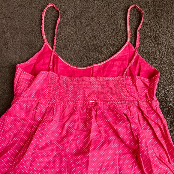 GUC AE Hot Pink and White Polka Dot Dress - Picture 2 of 7